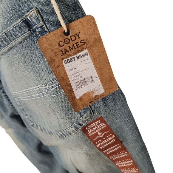 NWT Cody James Men's Stackable Straight EXTRA LONG Jeans - Picture 8 of 10